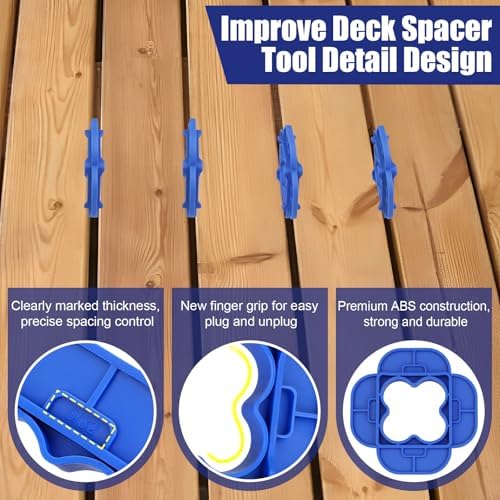4 Packs 4-in-1 Multi-Size Deck Spacer Tool, 4 Thicknesses Deck Board Spacers - Image 3