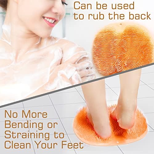 Shower Foot Scrubber Mat Back Washer Back Exfoliating Bath Wash Pad Wall - Image 3