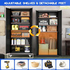 GAIOUS 74.8" Tall Metal Storage Cabinet - Image 6