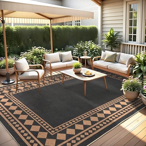 GarveeHome Solid Bordered Easy Jute Rug 5x7 Washable Jute Rugs - Image 2