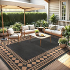 GarveeHome Solid Bordered Easy Jute Rug 5x7 Washable Jute Rugs - Image 2