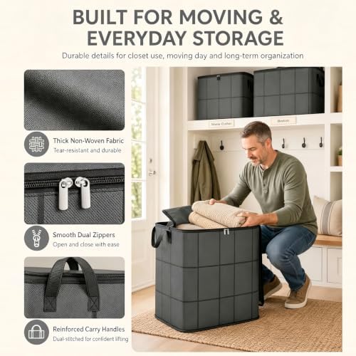 3 Pack XXL Foldable Storage Bags - Image 2