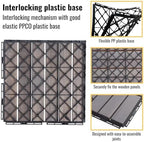 30 PCS Light Gray Acacia Wood Interlocking Deck Tiles - Image 5