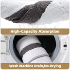 Color&Geometry White Bathroom Rugs 30x20, Extra Soft Absorbent Microfiber Bath - Image 6