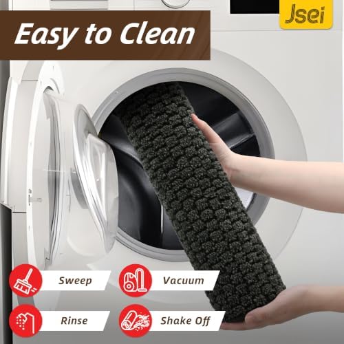 JSEI Dirt Trapper Door Mat 24"x36", Non-Slip Entryway Rugs, Dark Grey - Image 6