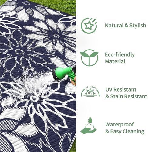 GENIMO Outdoor Rug, Waterproof Plastic Rugs - Image 6