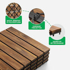 IDZO Interlocking Acacia Deck Tiles 9.6 SQFT - Image 3