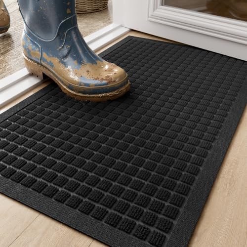 Front Door Mat, 29.5"x17" Non-Slip Heavy Duty Rubber Doormat by Atoping
