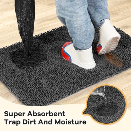 Absorbent Dog Door Mat for Muddy Paws, Trap Dirt Front Door Mat Indoor Entrance - Image 2