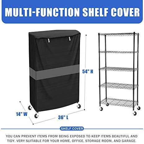 Wire Shelf Cover for 36x14x54 Rack, 600D Oxford Storage Cover - Image 3