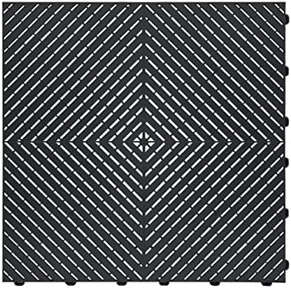 Swisstrax Ribtrax Smooth PRO Interlocking Garage Floor Tiles, 15.75 x 15.75-Inch by Swisstrax