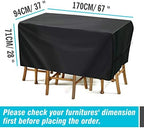 Velway Patio Furniture Cover Outdoor, Waterproof Rectangular Patio Table Chair - Image 3