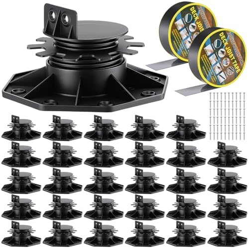 Timtin 30 Pack Adjustable Deck Support Pedestals, 1-3/16 to 2-3/8 in by Timtin