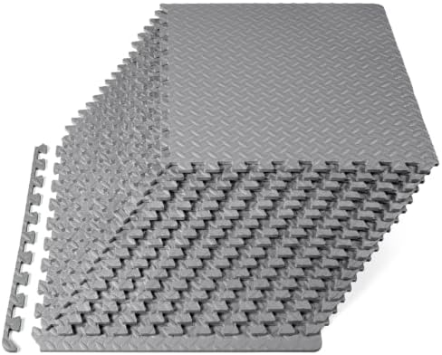 ProsourceFit Exercise Puzzle Mat 1/2-inch, EVA Interlocking Foam Floor Tiles by ProsourceFit
