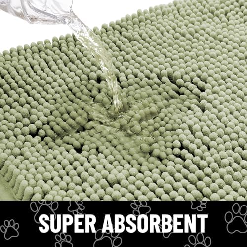 Smiry Dog Door Mat for Muddy Paws, Absorbent Non Slip Dirt Trapper - Image 4