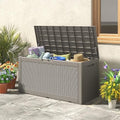 Outdoor Storage Box Waterproof, 110 Gallon Deck Box by WTFGO