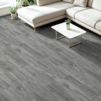 Art3d Click-Lock Wood SPC Floor Planks, 24 x 6 Inch, Ash Brown - Image 2