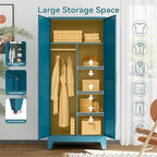 Bevivog 71" Metal Storage Cabinet, Tall Utility Closet Cabinet - Image 4