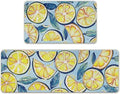 Lemon Kitchen Rugs Set of 2 by Livcoz