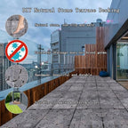 DIY Stone Tile Deck Tile, Durable Patio Garden Interlocking Decking12 6PCS - Image 3