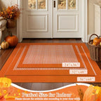 Ileading Fall Indoor Door Mat Washable Orange Muddy Rugs - Image 6