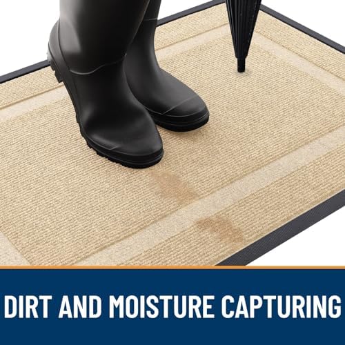 OLANLY Front Door Mat Outside 59x40, All-Season Heavy-Duty Rubber Doormat - Image 5