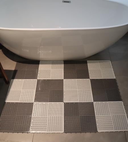 18 Pack Modular Interlocking Tiles Double Non-Slip 12"x12" Dark Gray - Image 6