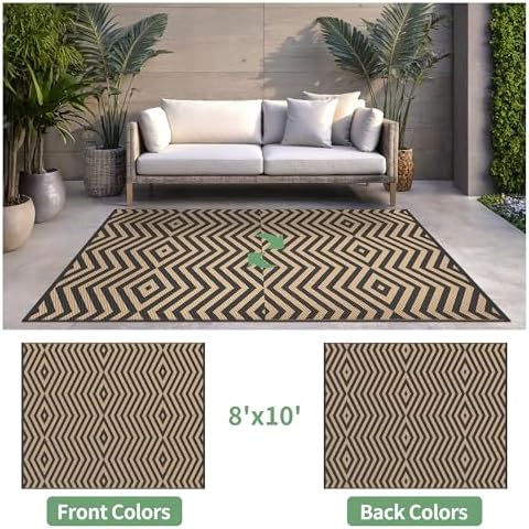 GENIMO Outdoor Rug, Waterproof Plastic Rugs - Image 2
