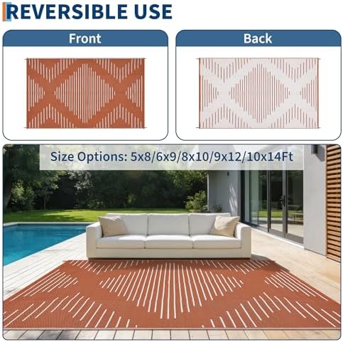 Garvee Waterproof Outdoor Rug 9x12 - Image 4