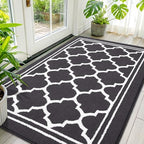 Buganda Indoor Door Mat, Dirt Resistant Doormat, Dark Grey by Buganda