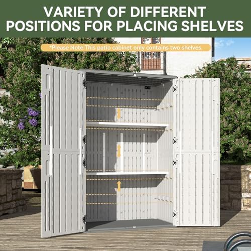 Aoxun 64 Cu.Ft Resin Outdoor Storage Shed - Image 5