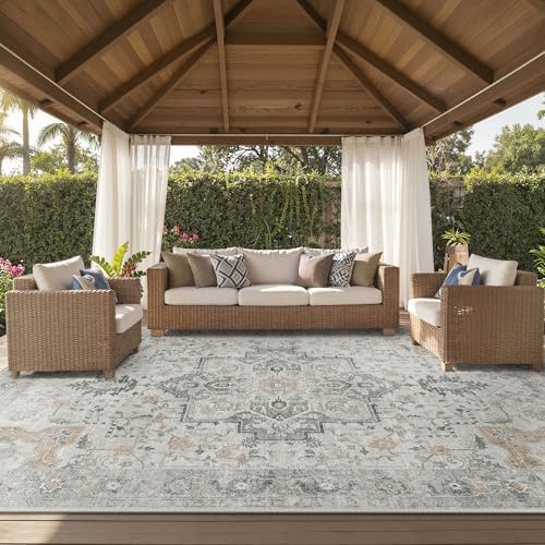 GENIMO Indoor Outdoor Rug, Washable by GENIMO