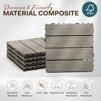 IDZO Wood Plastic Composite Deck Tiles Set of 10, Sustainable FSC Composite - Image 2
