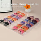 2 Pack Acrylic Sunglasses Organizer, 6 Slot Clear - Image 3
