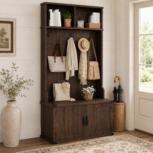 Takywep Extra Large 40" Entryway Hall Tree - Image 4
