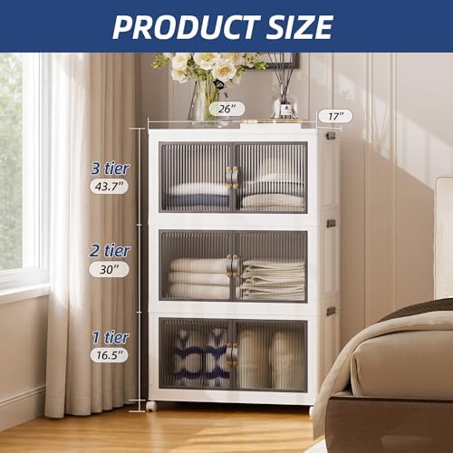 SAILUN 348Qt Stackable Storage Bins, Storage Cabinet - Image 6