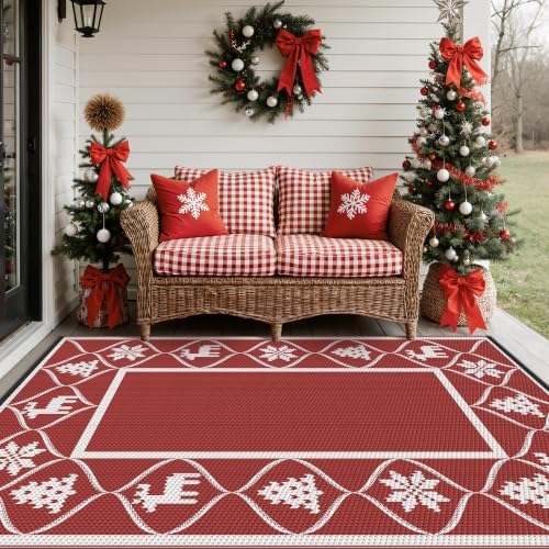 GENIMO Outdoor Rug, Waterproof Plastic Rugs - Image 3