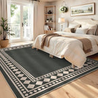 GarveeHome Solid Bordered Easy Jute Rug 5x7 Washable Jute Rugs - Image 2