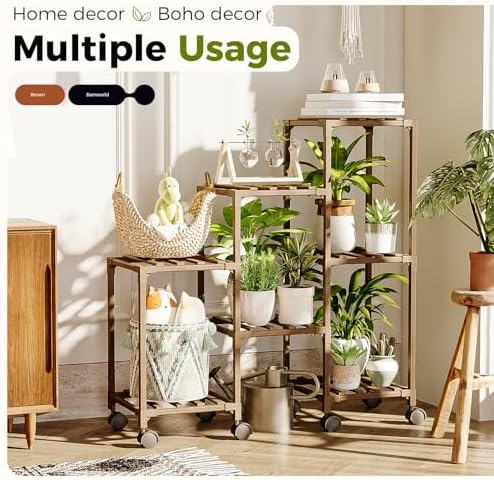 Bamworld Plant Stand with Wheels - Image 3