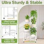 iDavosic.ly Plant Stand Indoor Outdoor, 5 Tier Iron Corner Shelf - Image 4