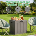 40 Gallon Lockable Outdoor Deck Box, Waterproof Weatherproof Resin Storage - Image 4