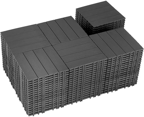 108 PCS Plastic Interlocking Deck Tiles by SkillMaid