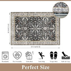 2x3 Rug Non-Slip Washable for Kitchen – Boho Small Throw Rug for Sink & Entryway - Image 2