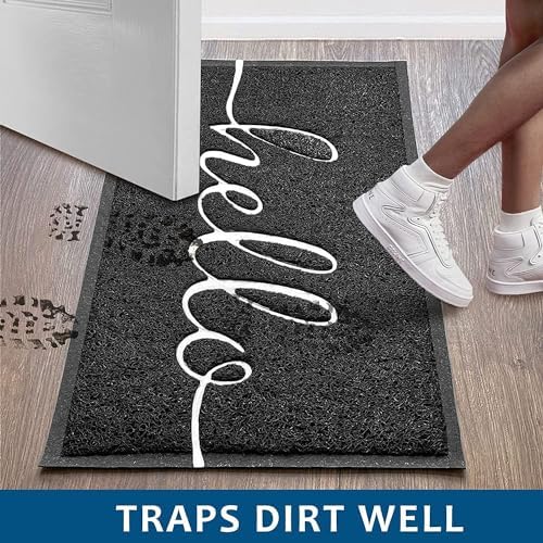 EARTHALL Door Mat 2-Pack Outside Inside Hello Doormat 30"x17.5" Durable Floor - Image 4