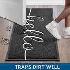 EARTHALL Door Mat 2-Pack Outside Inside Hello Doormat 30"x17.5" Durable Floor - Image 4