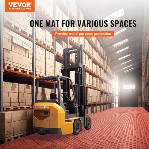 VEVOR Garage Floor Tiles 12 x 12 x 0.53 inch, Interlocking Design Ease of - Image 2