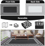 GlowSol 9x18 Outdoor Rug Waterproof Reversible Patio Mat, Heavy Duty Plastic - Image 6