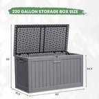 Greesum 230 Gallon HDPE Outdoor Storage Box - Image 7