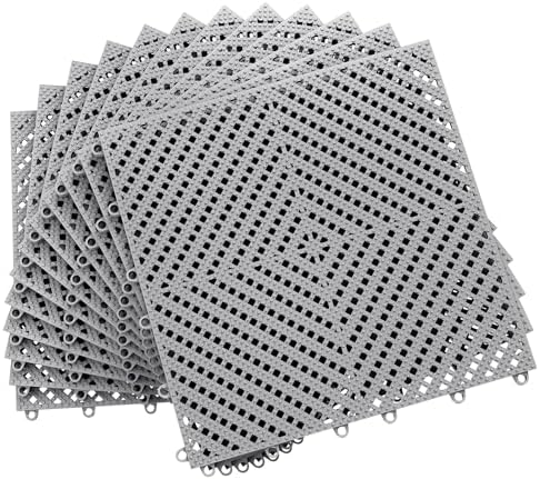 Jocoevol 12-Pcs Interlocking Tile, Indoor/Outdoor Drainage Interlocking Floor by JOCOEVOL