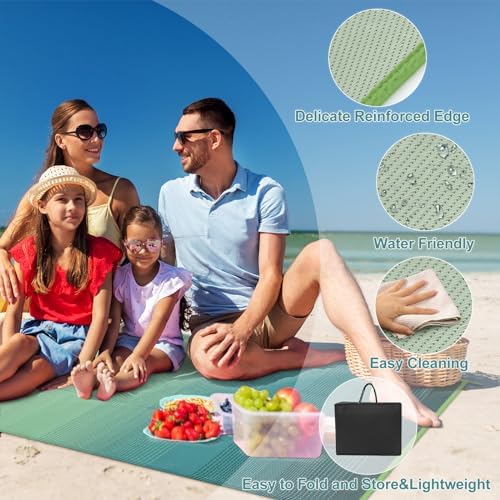 Lahome Outdoor Patio Rug Waterproof 6x9, Plastic Straw Rug Reversible - Image 4
